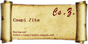 Csepi Zita névjegykártya