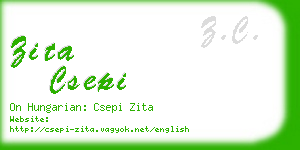 zita csepi business card